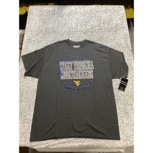 Captivating West Virginia Mountaineers WVU T-Shirt Mens XL Charcoal Heather Gray